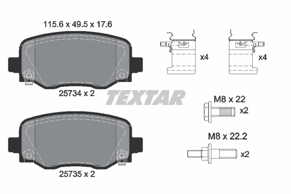 Textar Remblokset 2573401