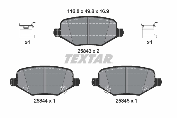 Textar Remblokset 2584301