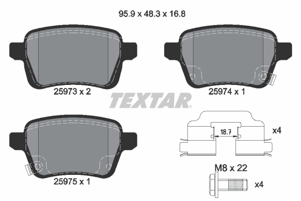 Textar Remblokset 2597301