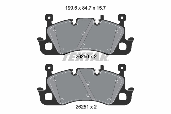 Textar Remblokkenset, schijfrem 2625001