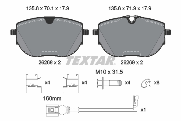 Textar Remblokset 2626801