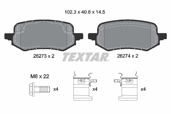 Textar Remblokset 2627301