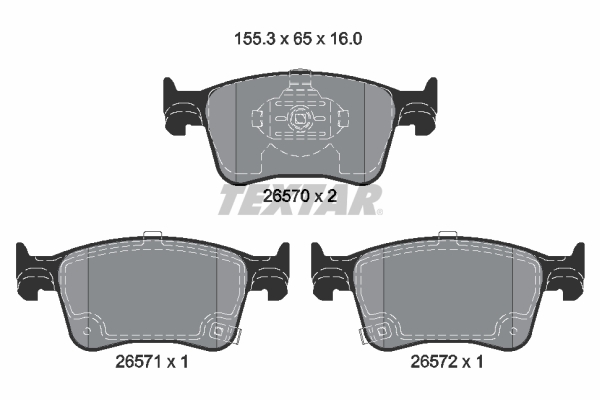 Textar Remblokkenset, schijfrem 2657001