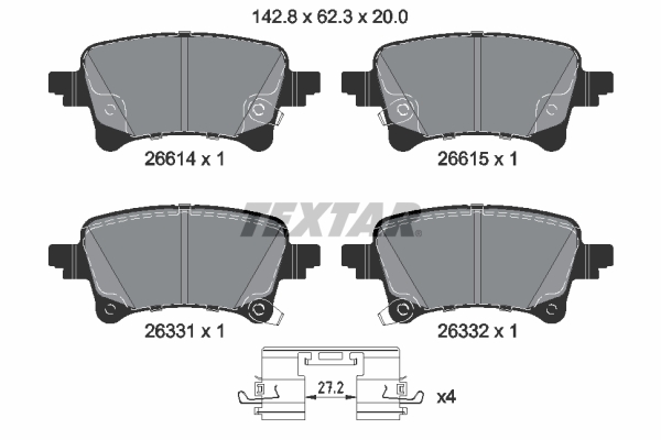 Textar Remblokset 2661401