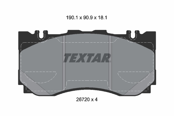 Textar Remblokkenset, schijfrem 2672001