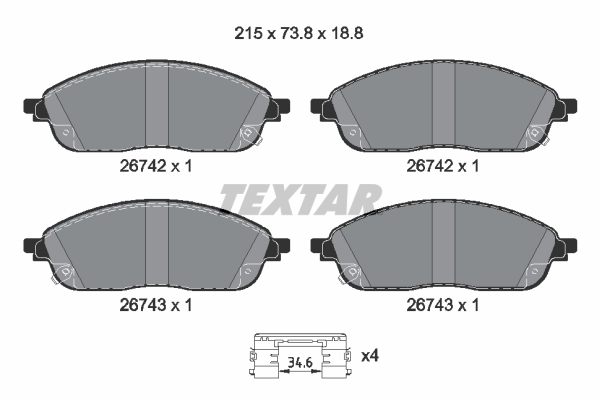 Textar Remblokset 2674201