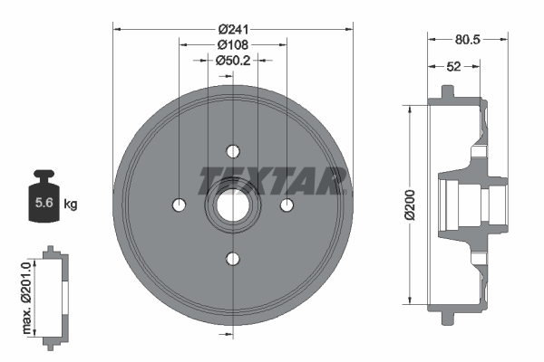 Textar Remtrommel 94020500