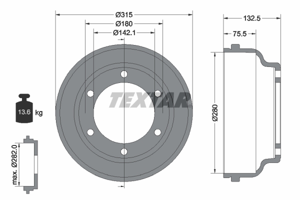 Textar Remtrommel 94024800