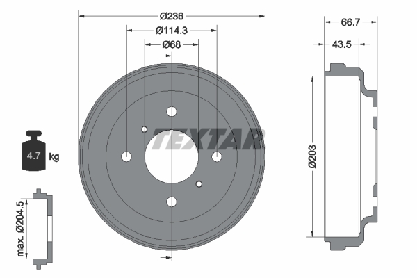 Textar Remtrommel 94026900