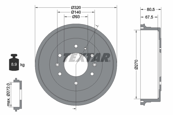 Textar Remtrommel 94033500