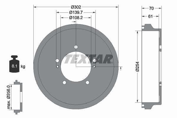 Textar Remtrommel 94041000