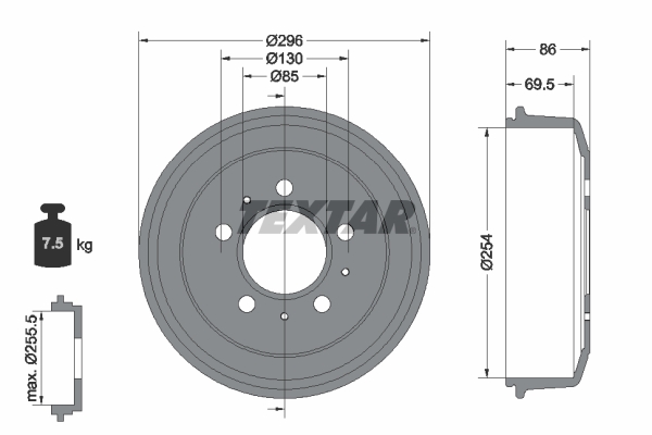 Textar Remtrommel 94050200
