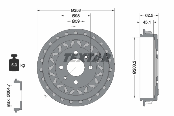 Textar Remtrommel 94050500