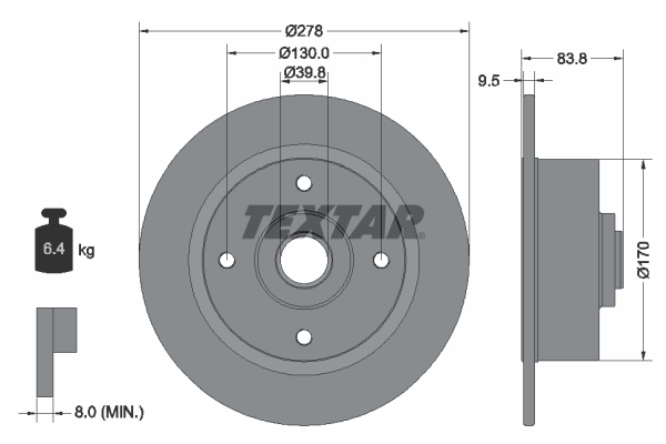 Textar Remschijven 92010300