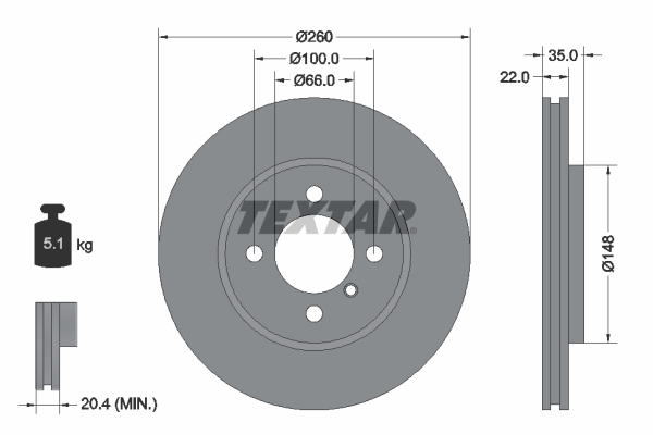 Textar Remschijven 92026503