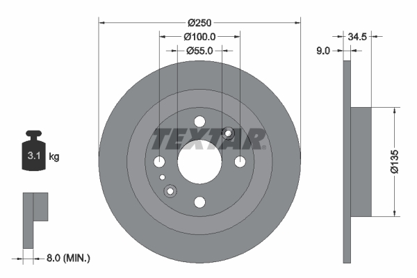 Textar Remschijven 92061700