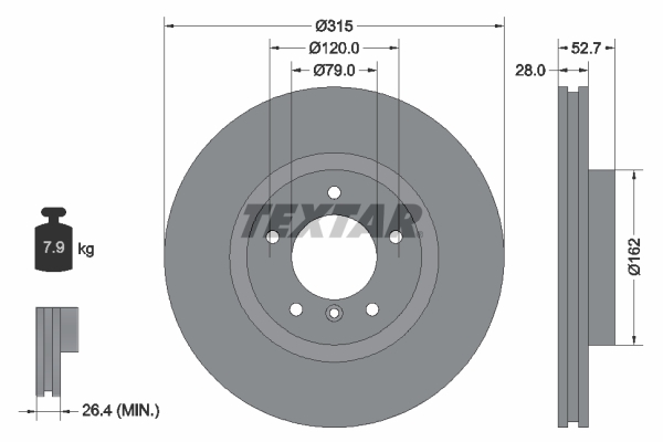 Textar Remschijven 92071103