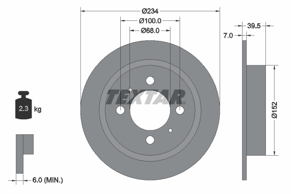 Textar Remschijven 92080000