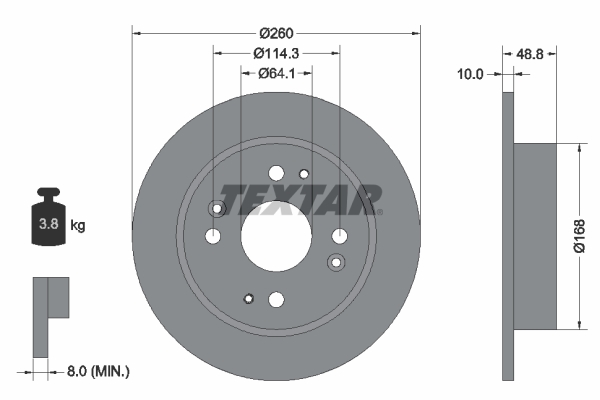 Textar Remschijven 92081700