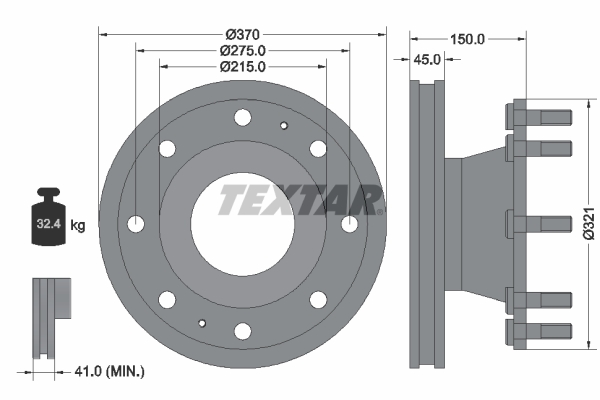 Textar Remschijven 93085000