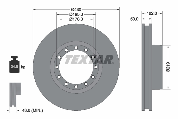 Textar Remschijven 93085200