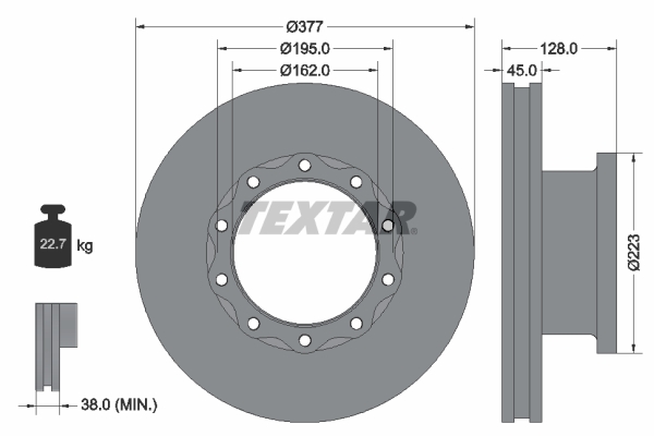 Textar Remschijven 93086900