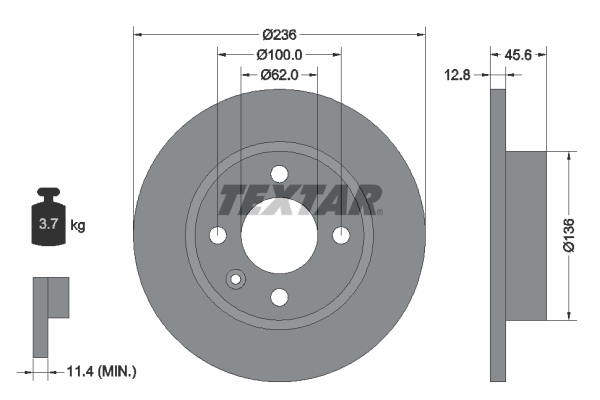 Textar Remschijven 92090200