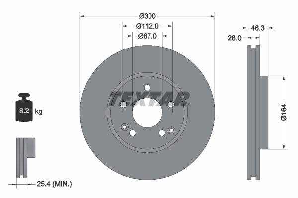 Textar Remschijven 92106005