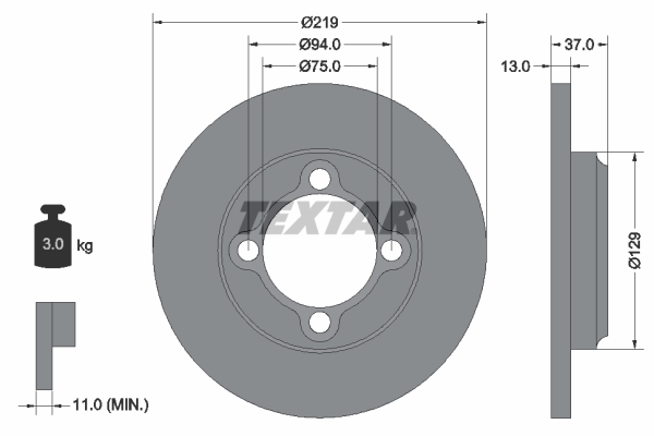 Textar Remschijven 92116900