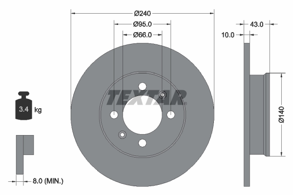 Textar Remschijven 92152500