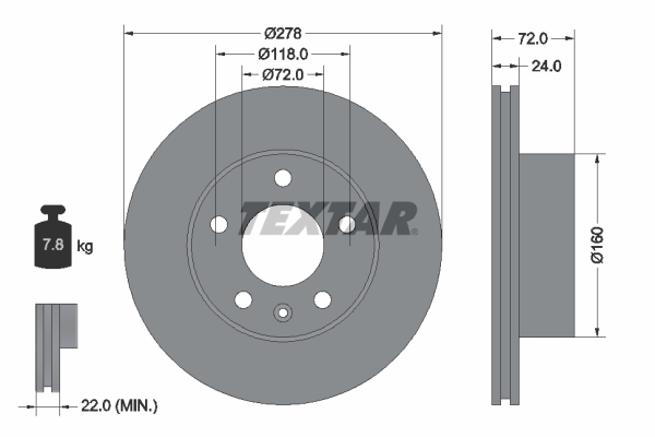 Textar Remschijven 93191100