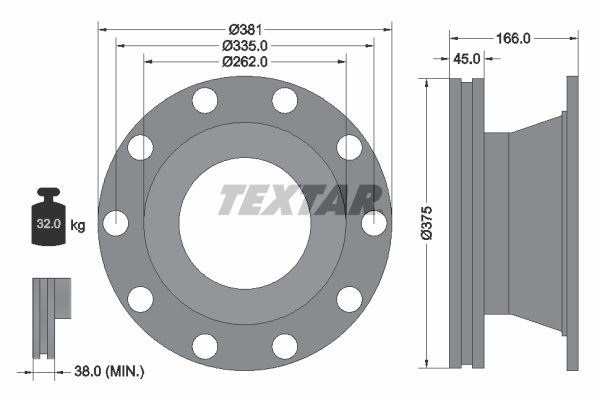 Textar Remschijven 93192500