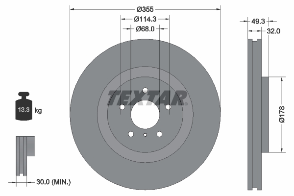 Textar Remschijven 92199105