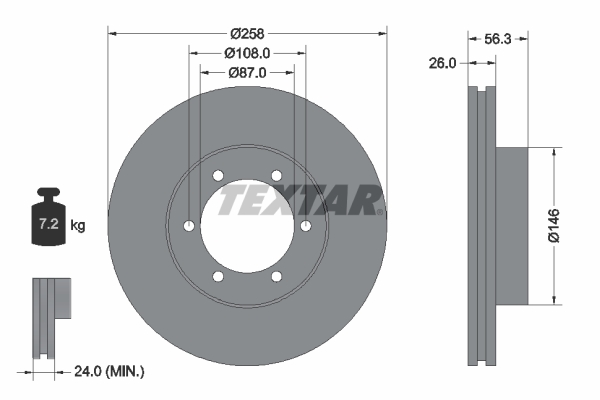 Textar Remschijven 92226400