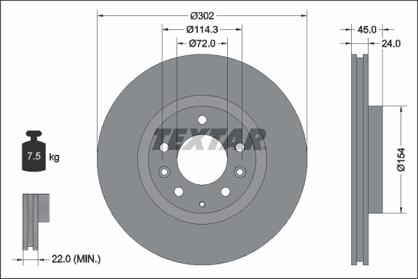 Textar Remschijven 92261503