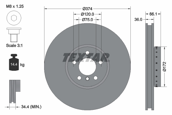 Textar Remschijven 92266325