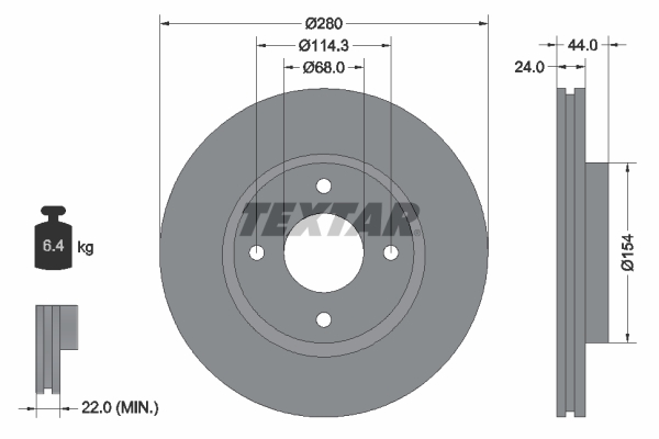 Textar Remschijven 92269203