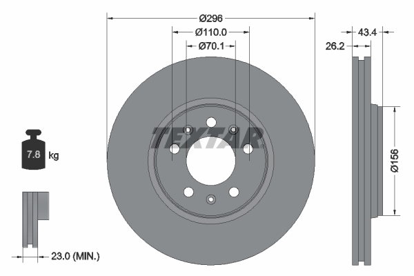 Textar Remschijven 92270605