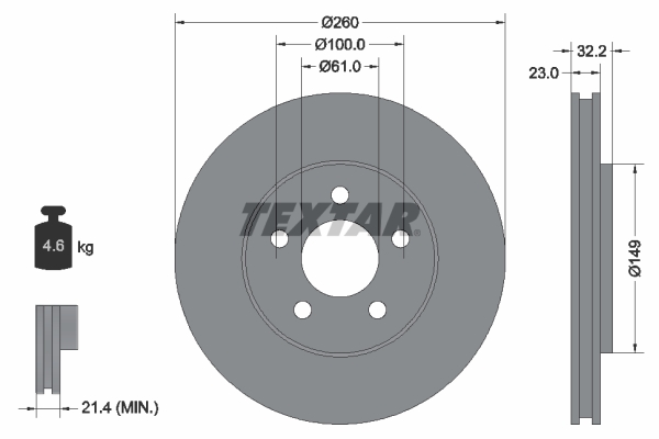 Textar Remschijven 92271603