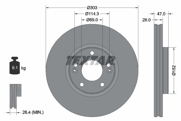 Textar Remschijven 92273303