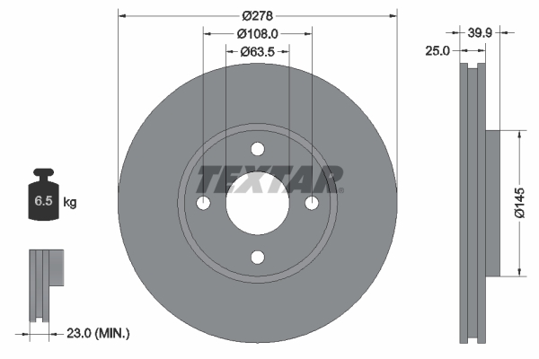 Textar Remschijven 92279003