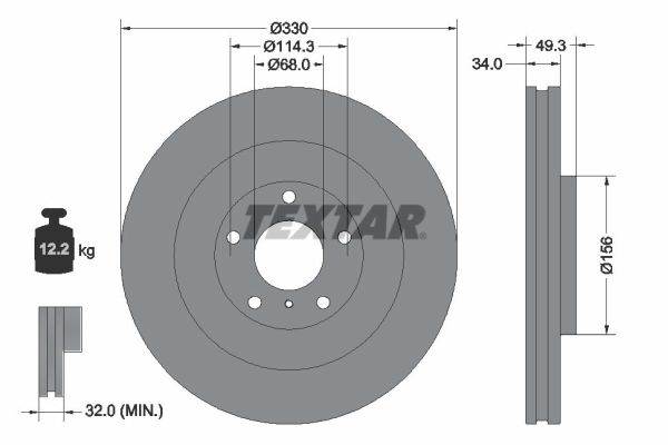 Textar Remschijven 92336003