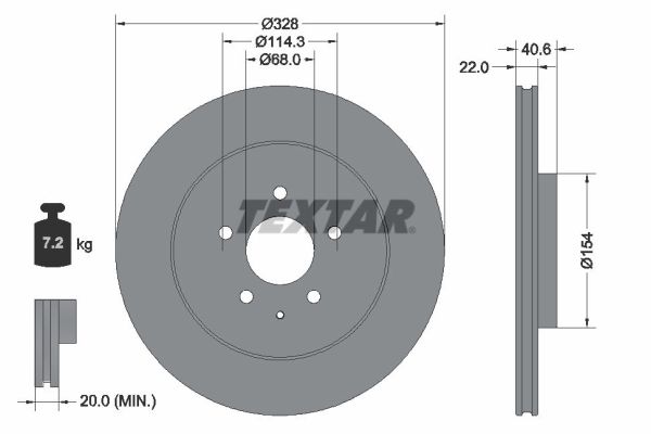 Textar Remschijven 92349003