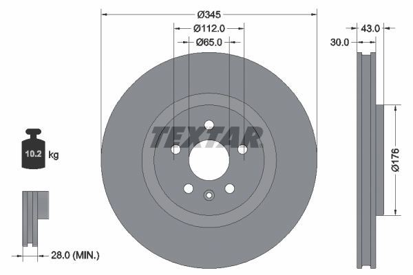 Textar Remschijf 92355103