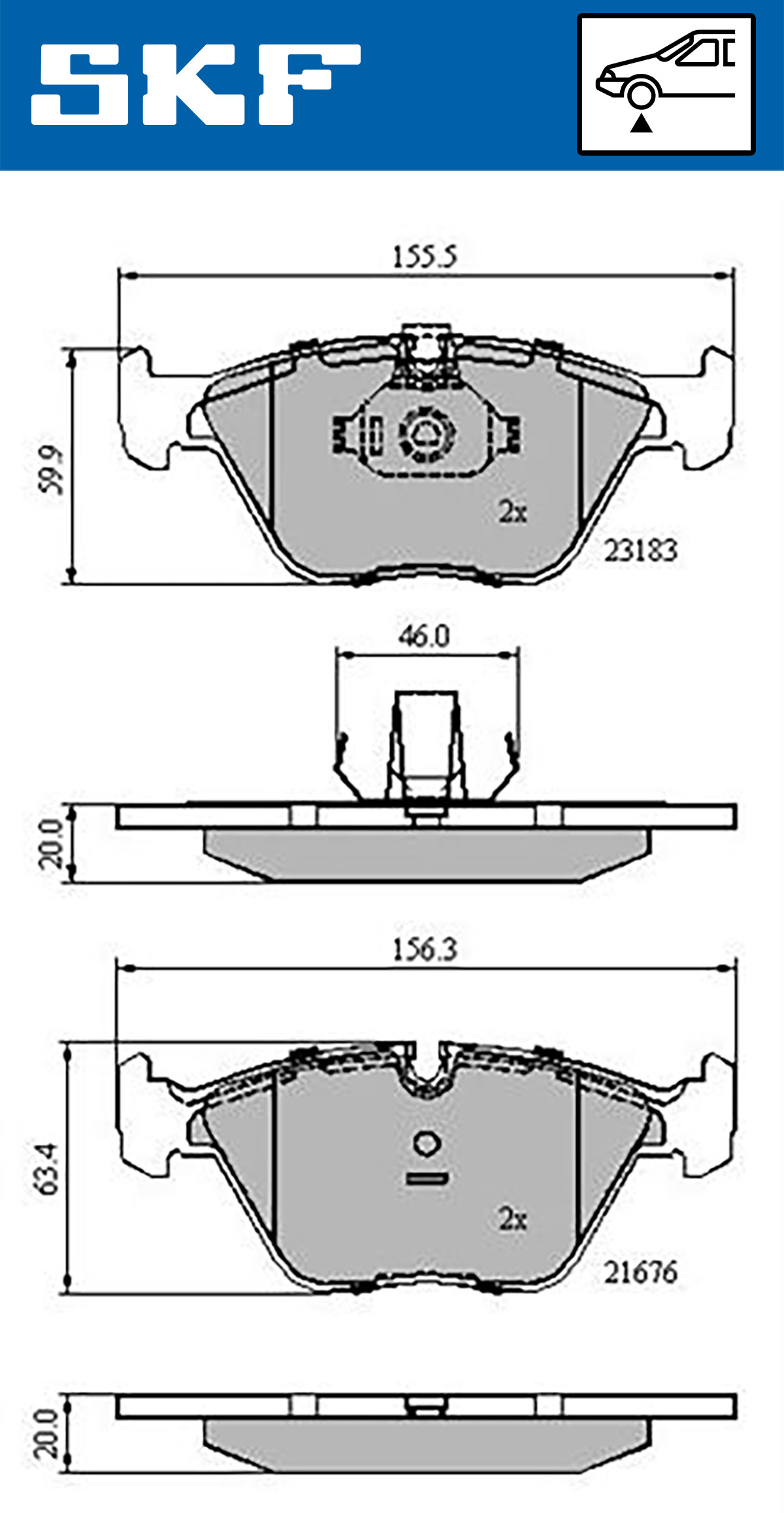 SKF Remblokset VKBP 80311