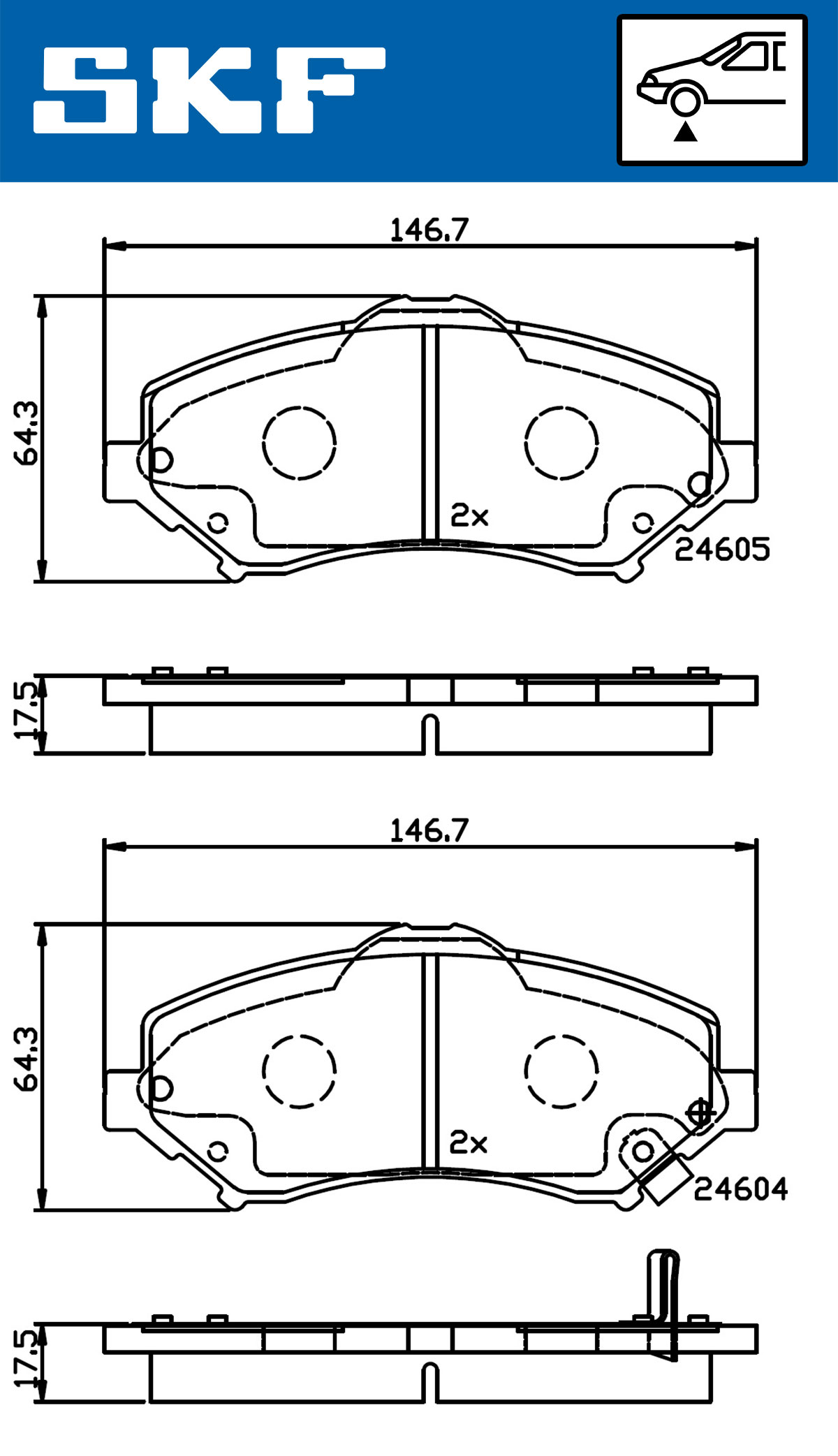 SKF Remblokset VKBP 80334 A