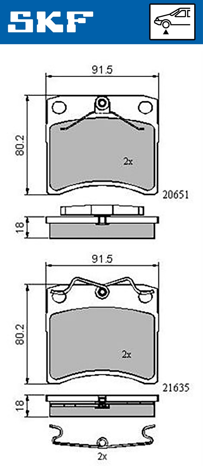 SKF Remblokset VKBP 80536