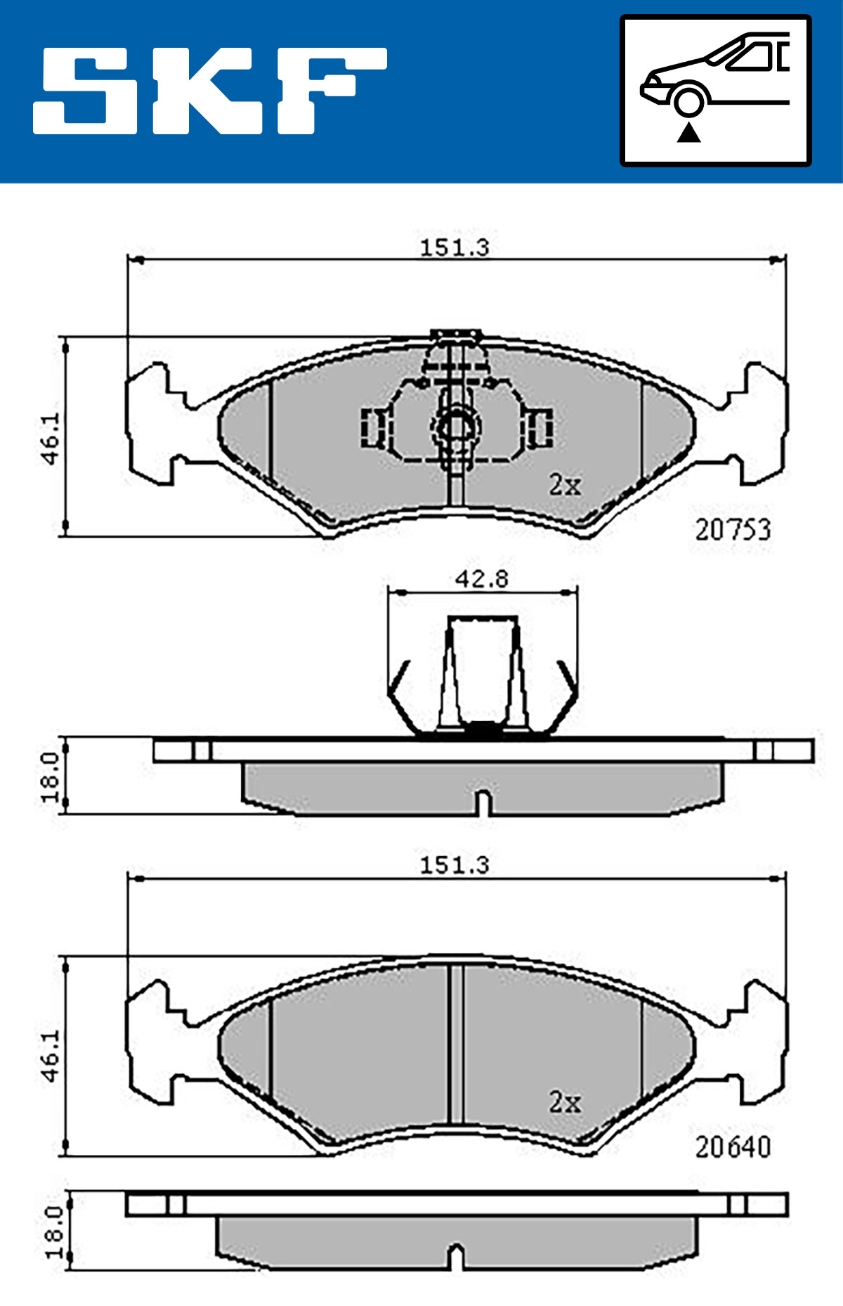 SKF Remblokset VKBP 80602