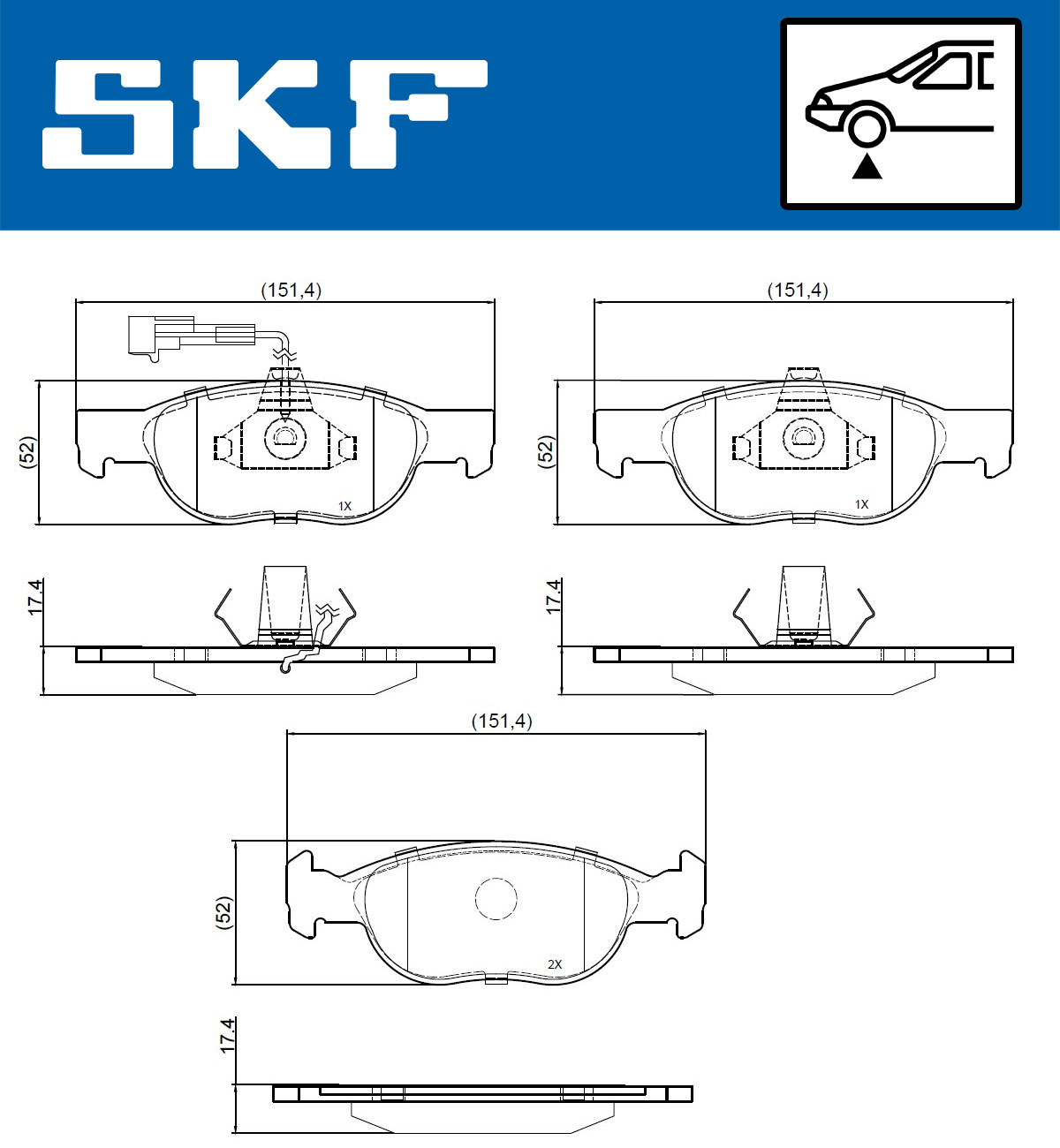 SKF Remblokset VKBP 80777 E