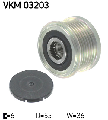 SKF Vrijloop koppeling dynamo VKM 03203